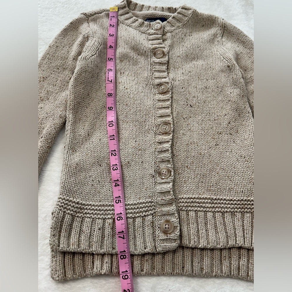 GAP Cream Knit Crewneck Cardigan Sweater Unisex - Picture 6 of 9